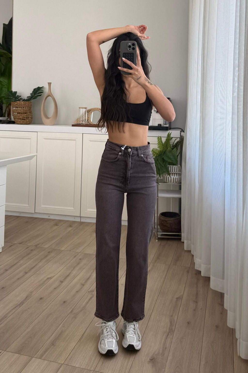 Jenner Straight Kahverengi Jean