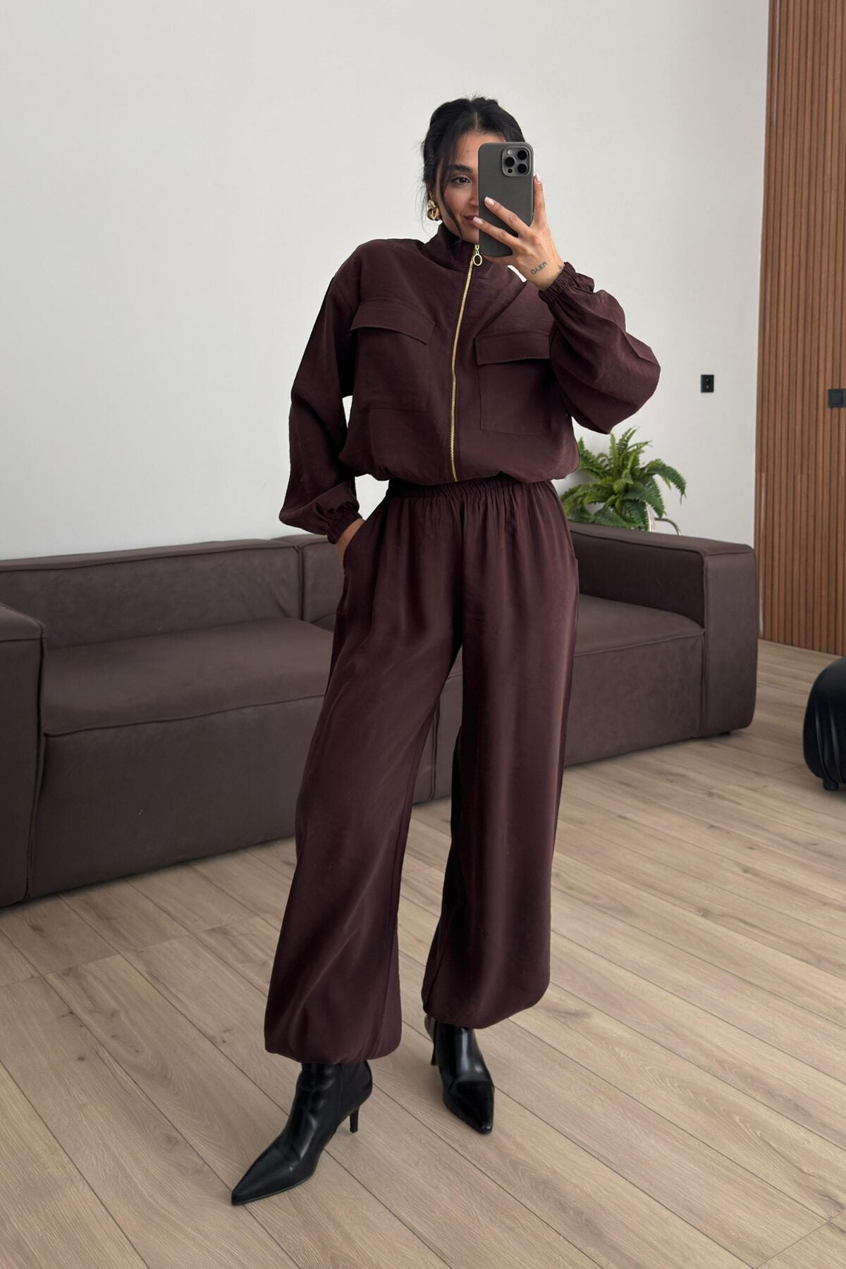 Beli Ayarlanabilir Hırka Şalvar Pantolon Takım