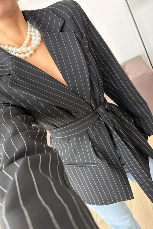 Çizgili Blazer Ceket