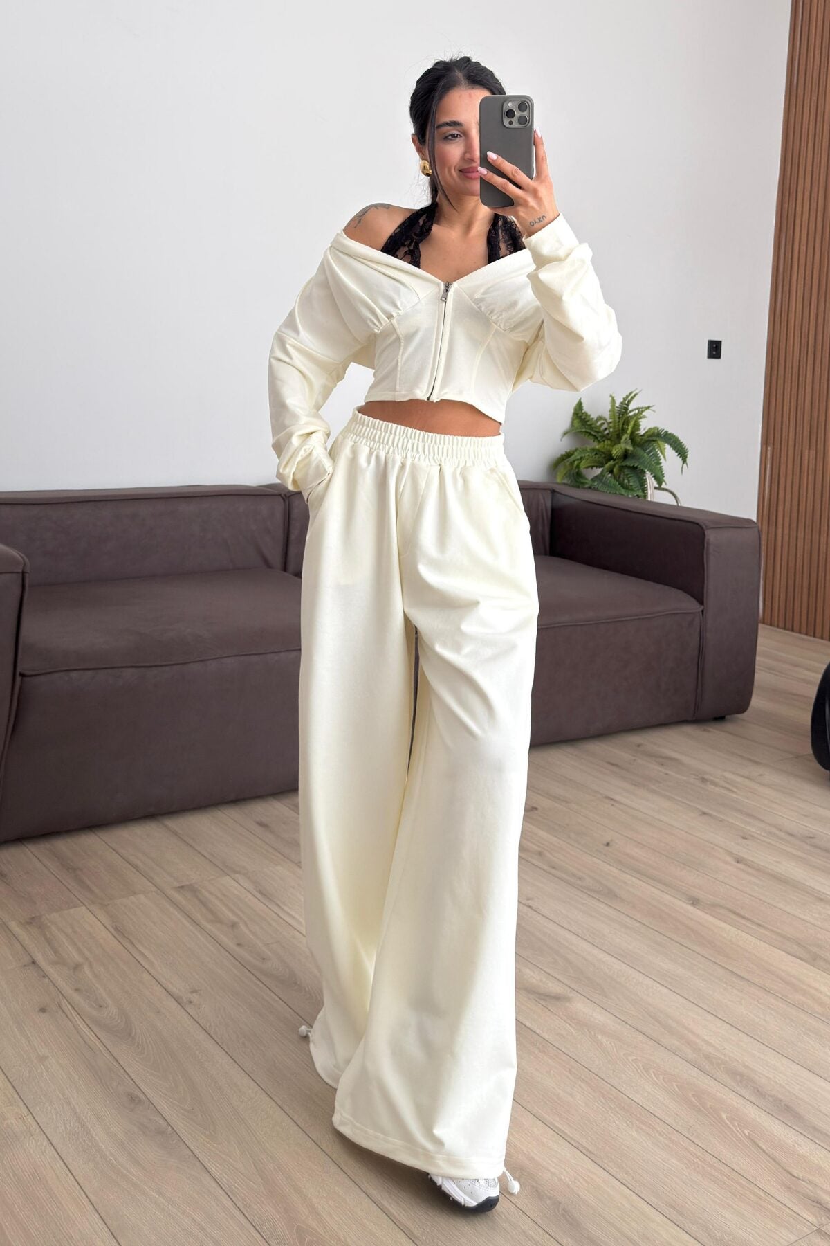 İçi Dantel Bralet Eşofman Takım