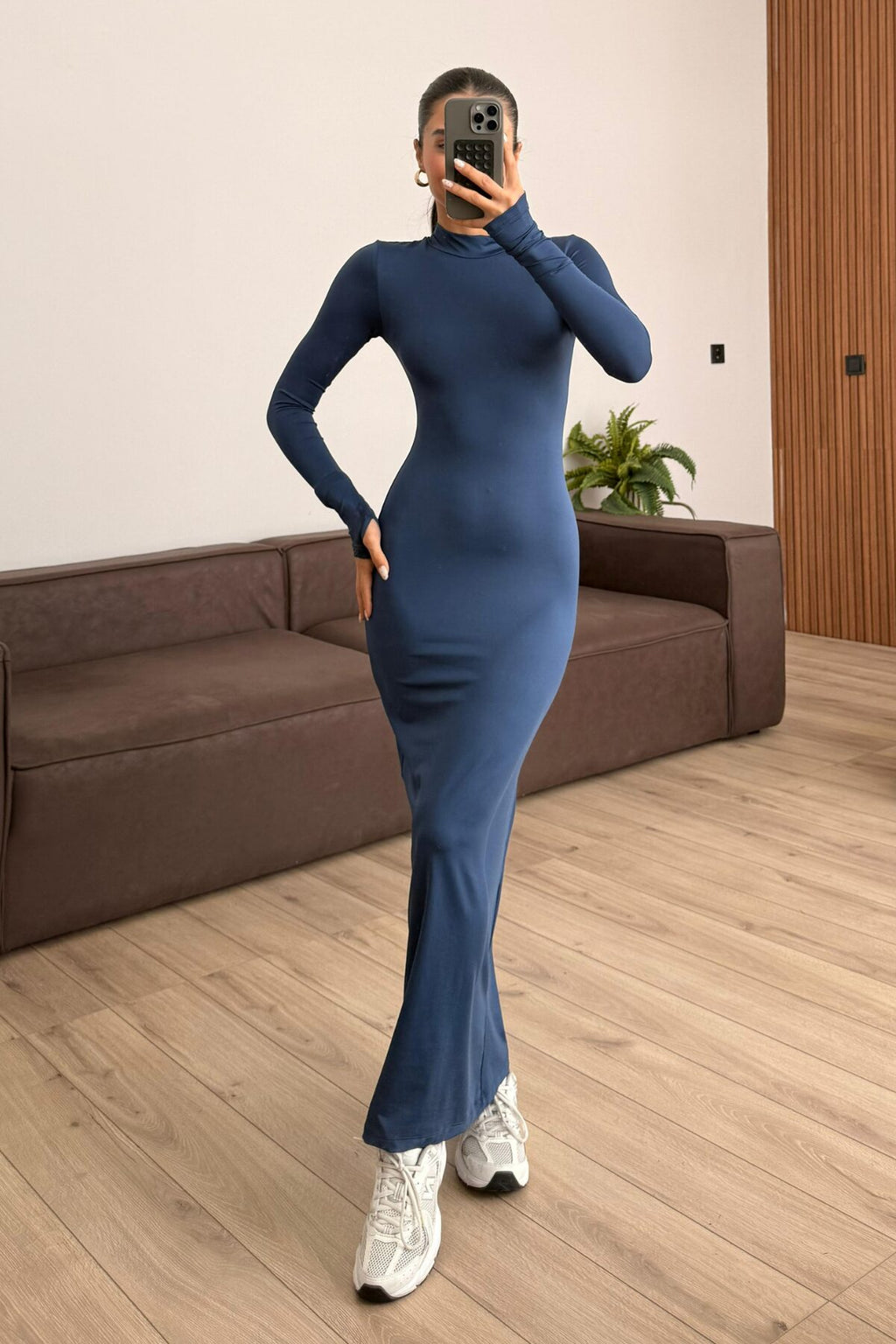 Parmak Geçirmeli Soft Touch Elbise