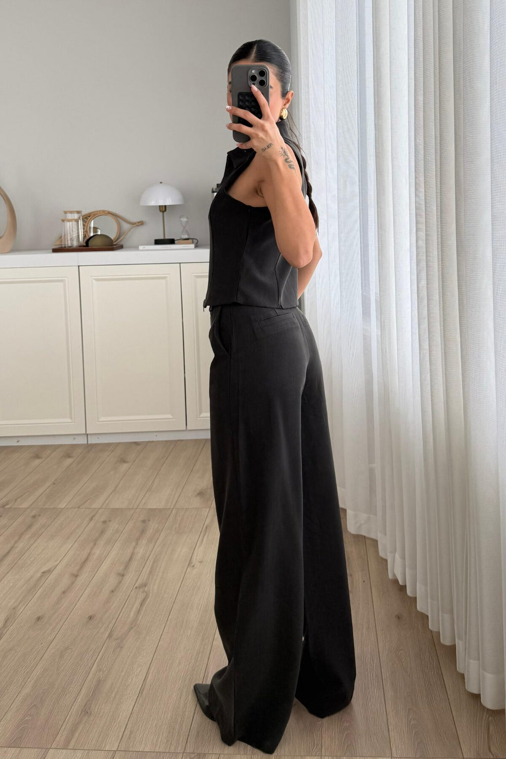 Fermuarlı Yelek Pantolon Takım