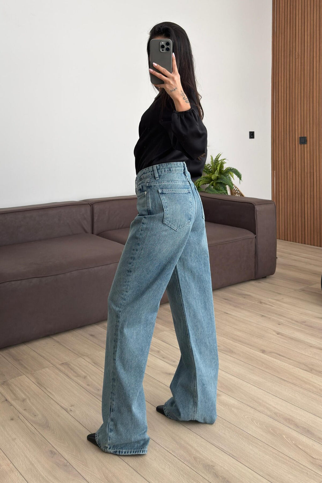 Wendy Geniş Paça Açık Mavi Jean