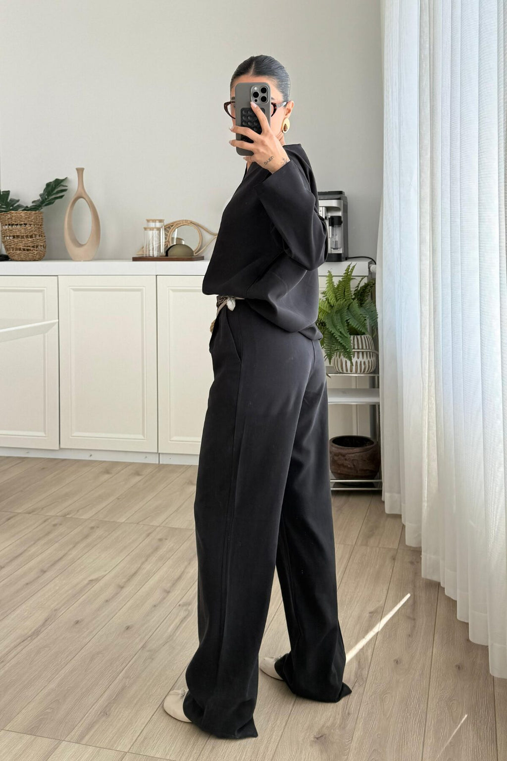 Gant V Yaka Bluz Pantolon Takım