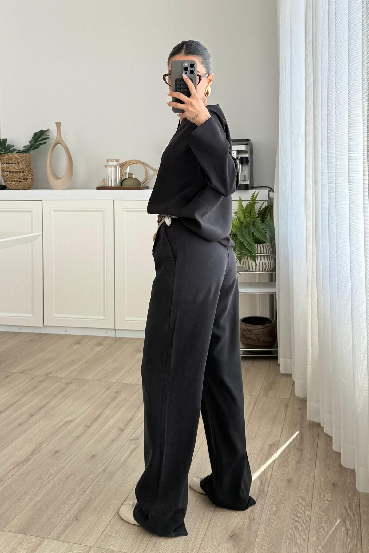 Gant V Yaka Bluz Pantolon Takım