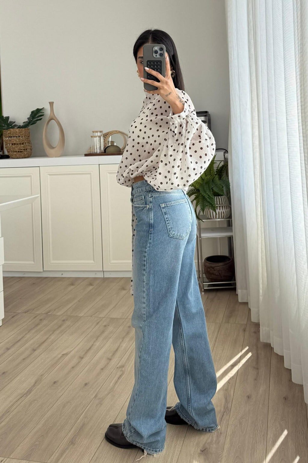 Yırtık Paça Orta Mavi Jean