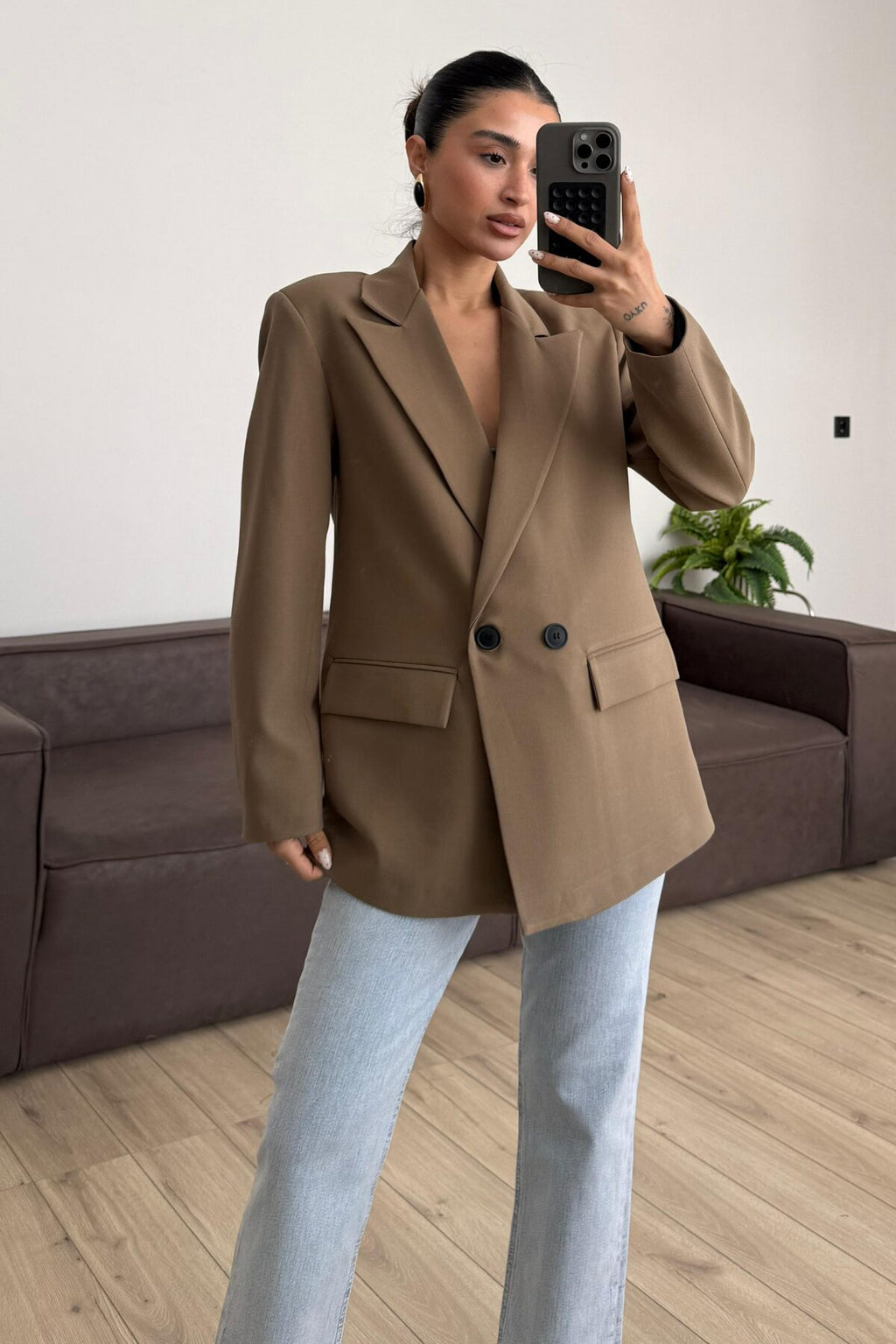 Md Keten Blazer Ceket