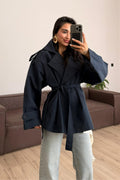 Premium Kısa Oversize Trenç