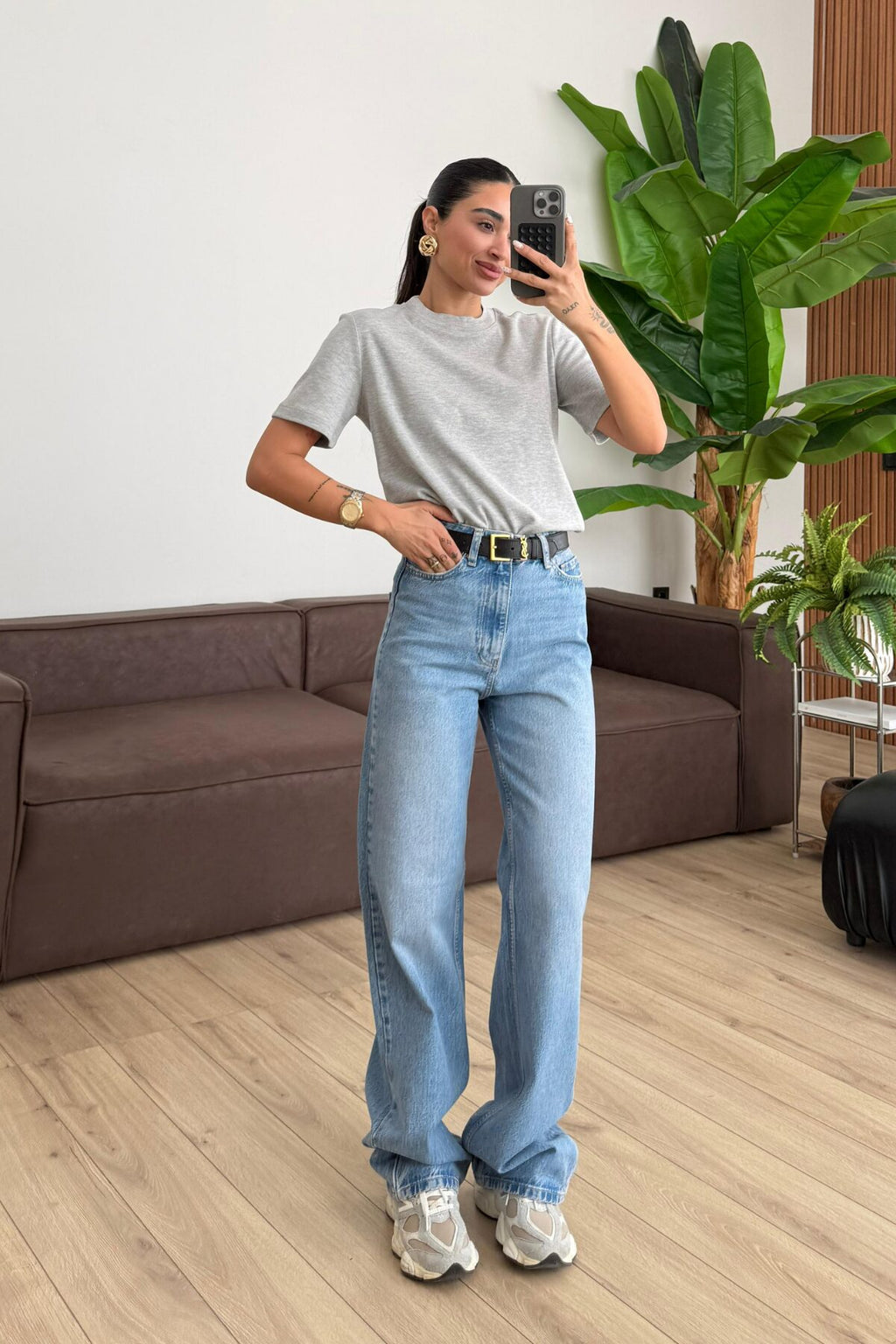 Jf Wide Leg Orta Mavi Jean