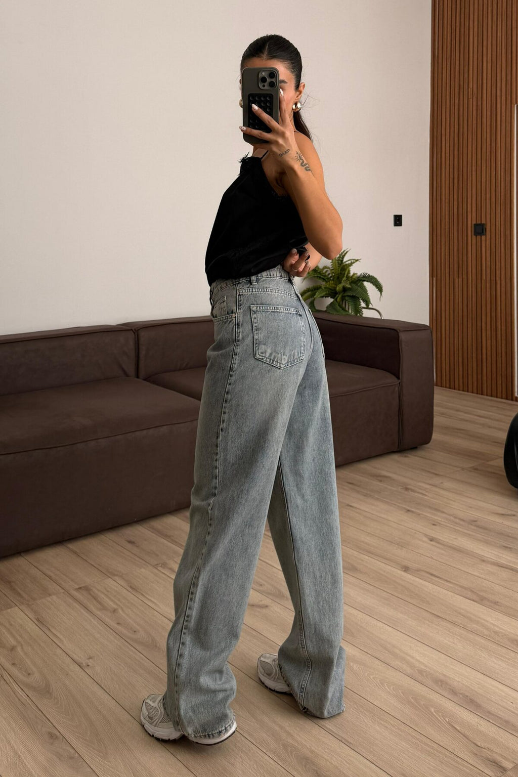 Rico Wide Leg Mavi Yıkamalı Jean
