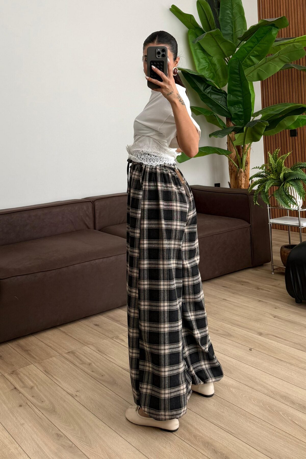 Jolene Ekose Şalvar Pantolon