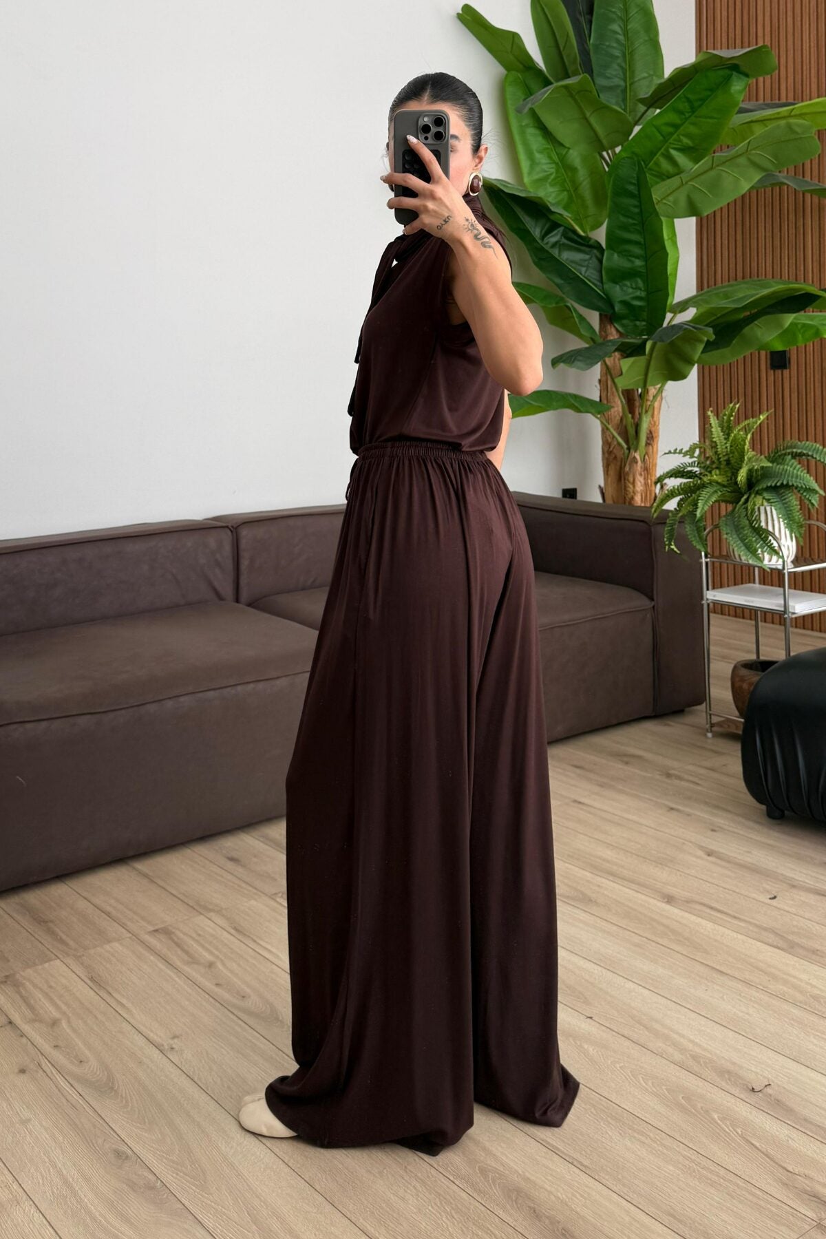 Merlin Bağlamalı Crop Pantolon Takım
