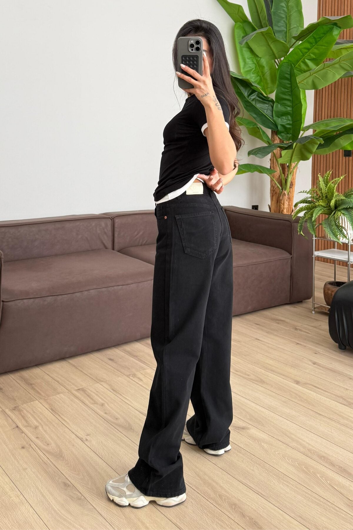 Varıus Wide Leg Siyah Jean