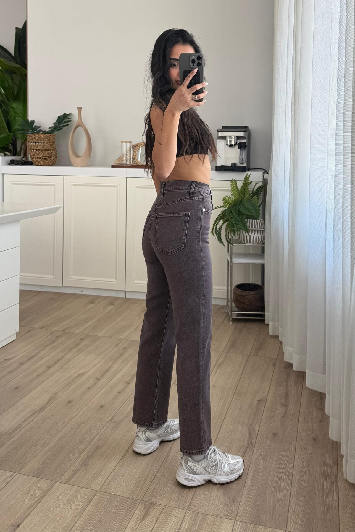 Jenner Straight Kahverengi Jean