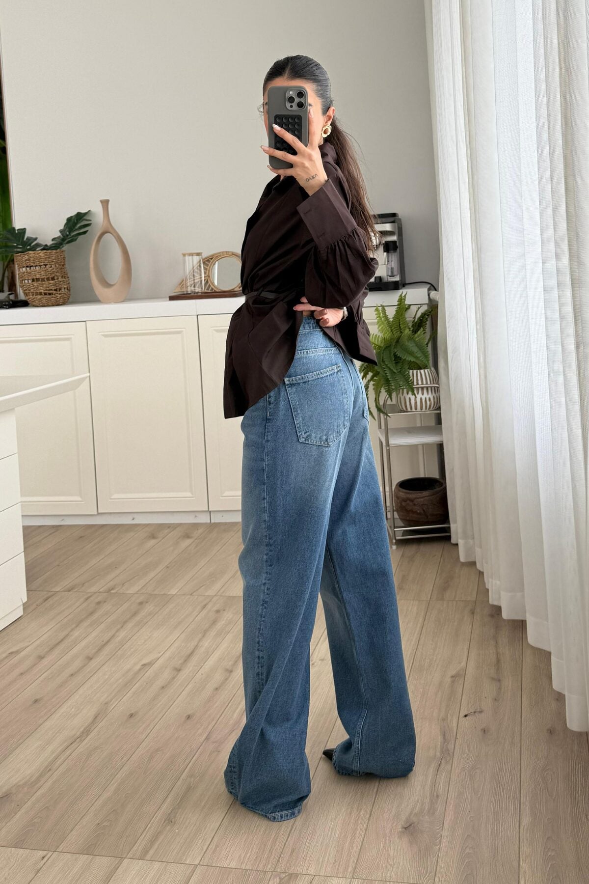 Sonik Wide Leg Mavi Jean