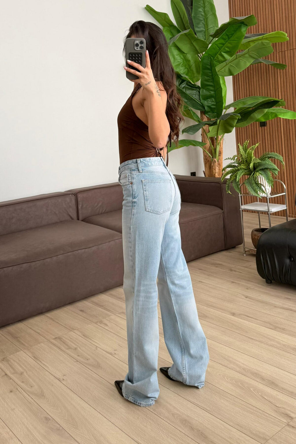 Jf Wide Leg Buz Mavi Jean