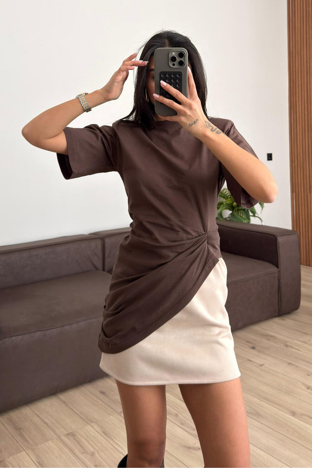 Cha Mini Süet Etek