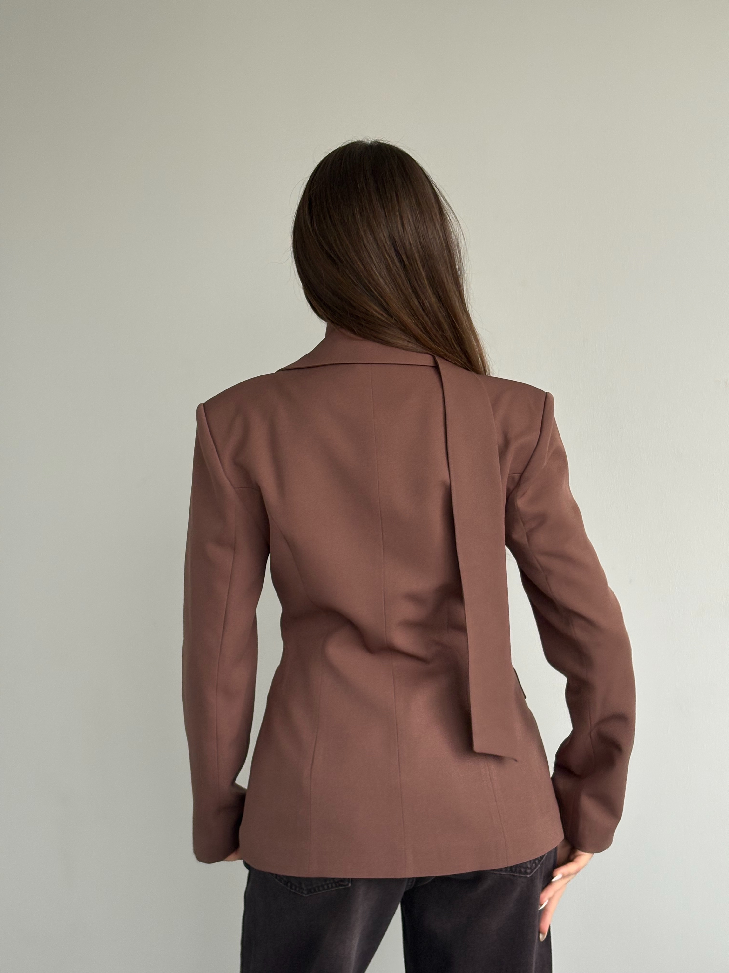 Belden Oturtmalı Şal Yaka Detaylı Blazer Ceket