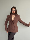 Belden Oturtmalı Şal Yaka Detaylı Blazer Ceket
