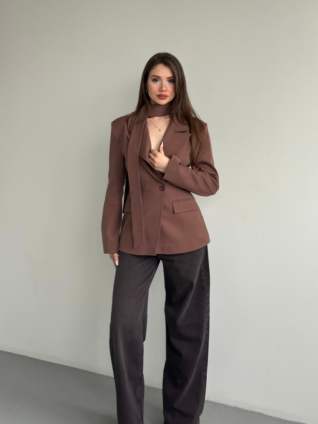 Belden Oturtmalı Şal Yaka Detaylı Blazer Ceket