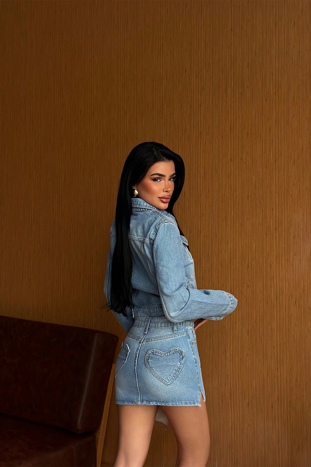 Buz Mavisi Eyfid Denim Takım