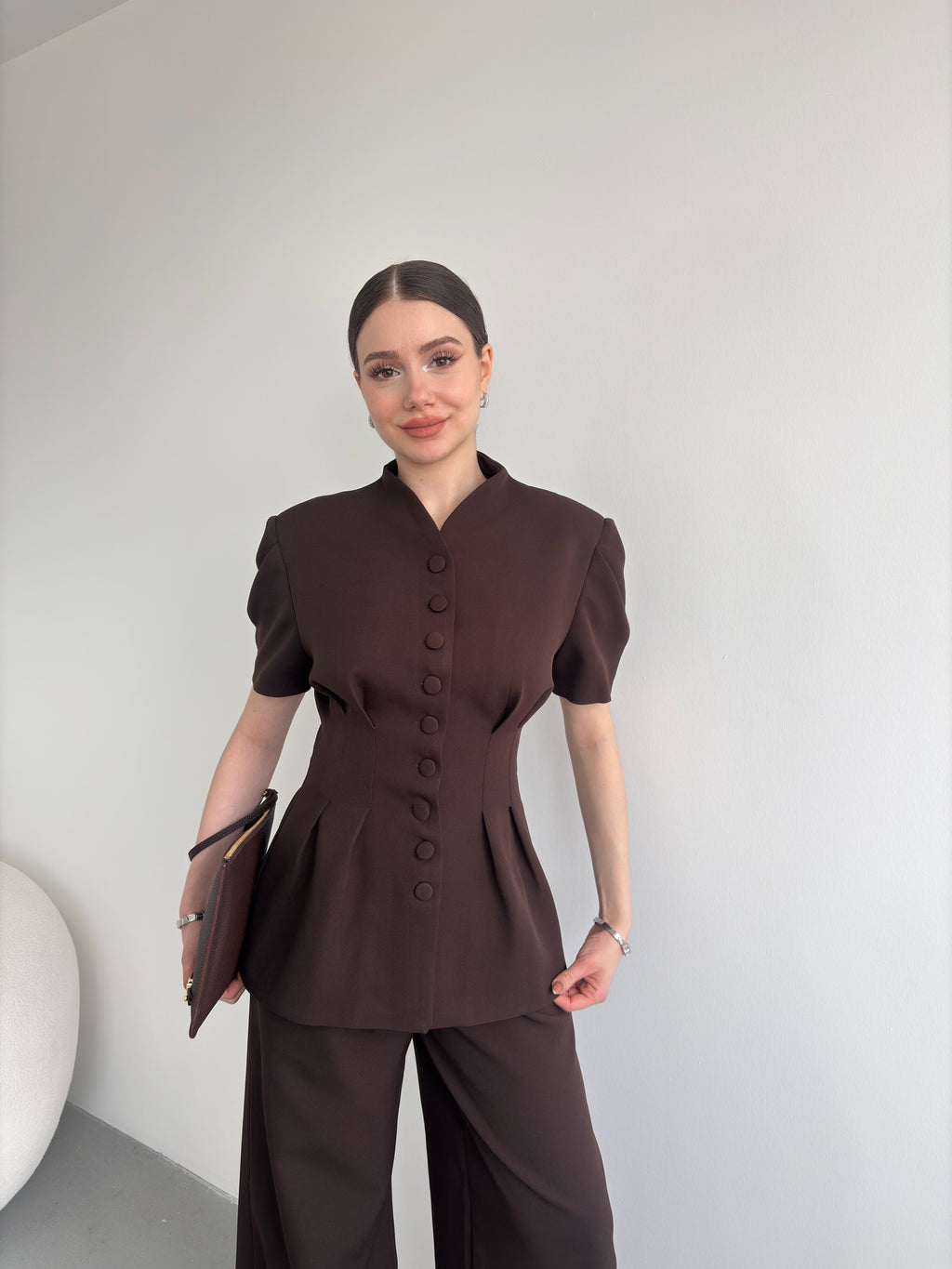 Düğmeli Büzgü Premium Takım