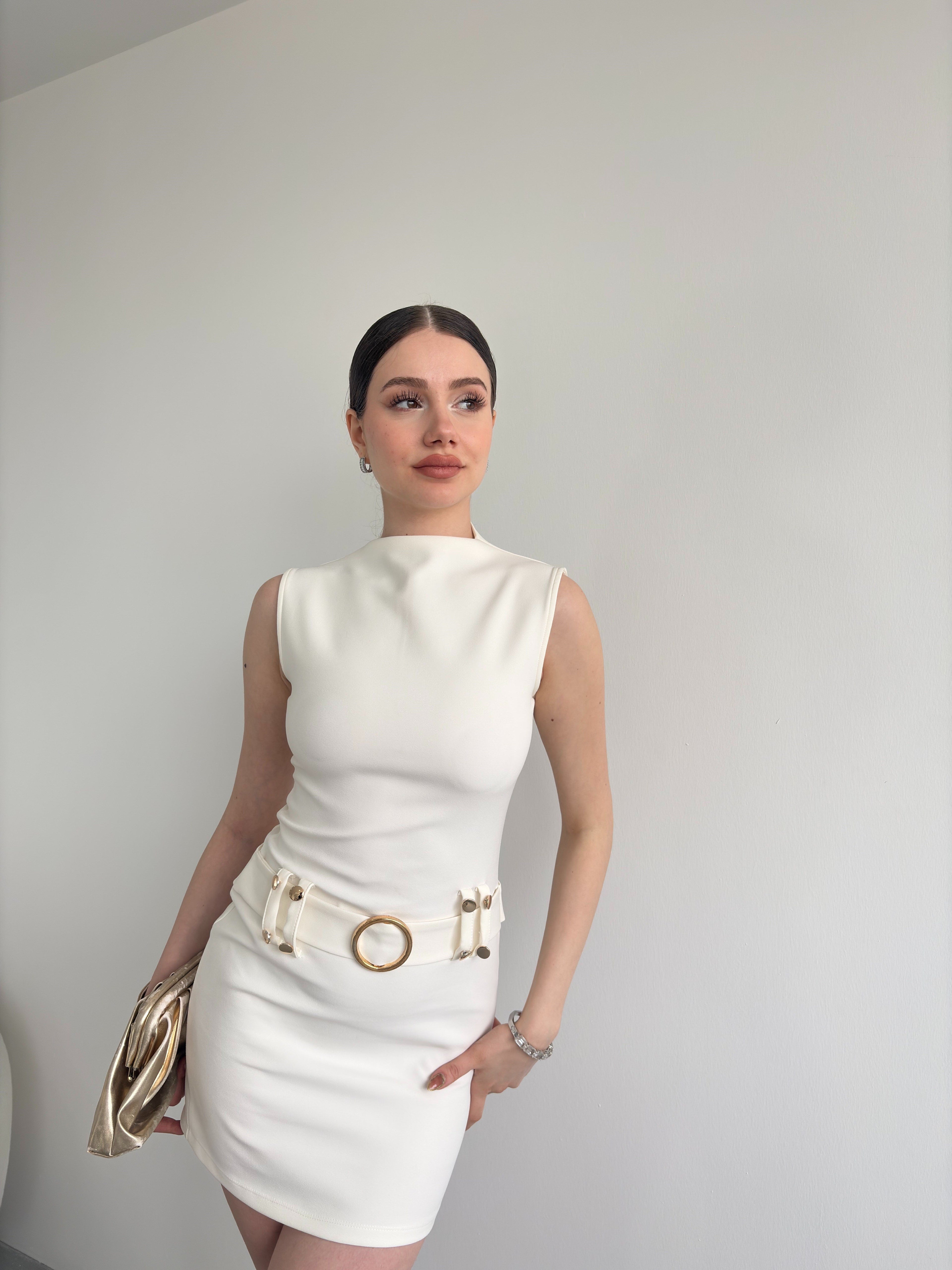 Kemerli Balıkçı Premium Elbise