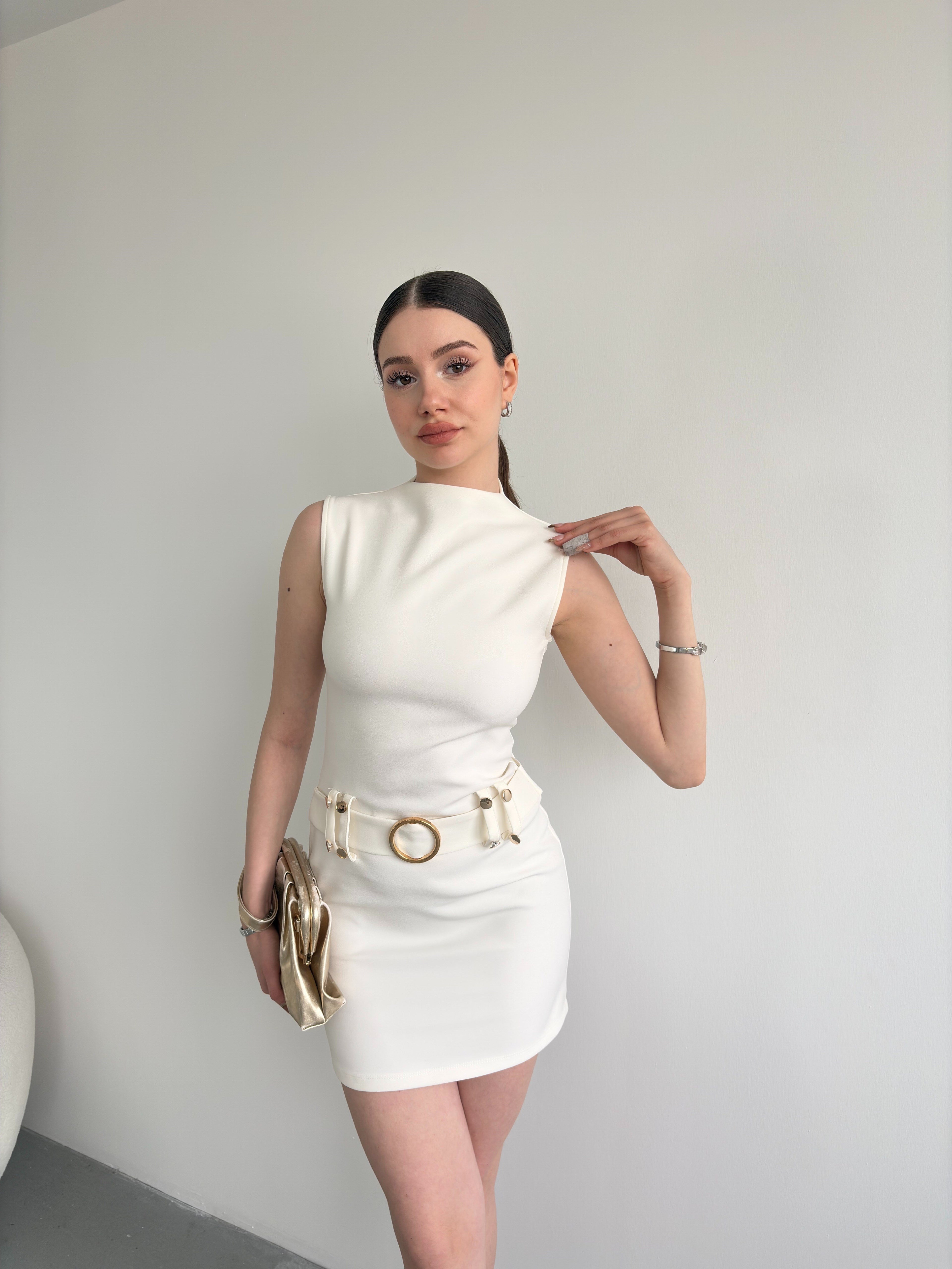 Kemerli Balıkçı Premium Elbise