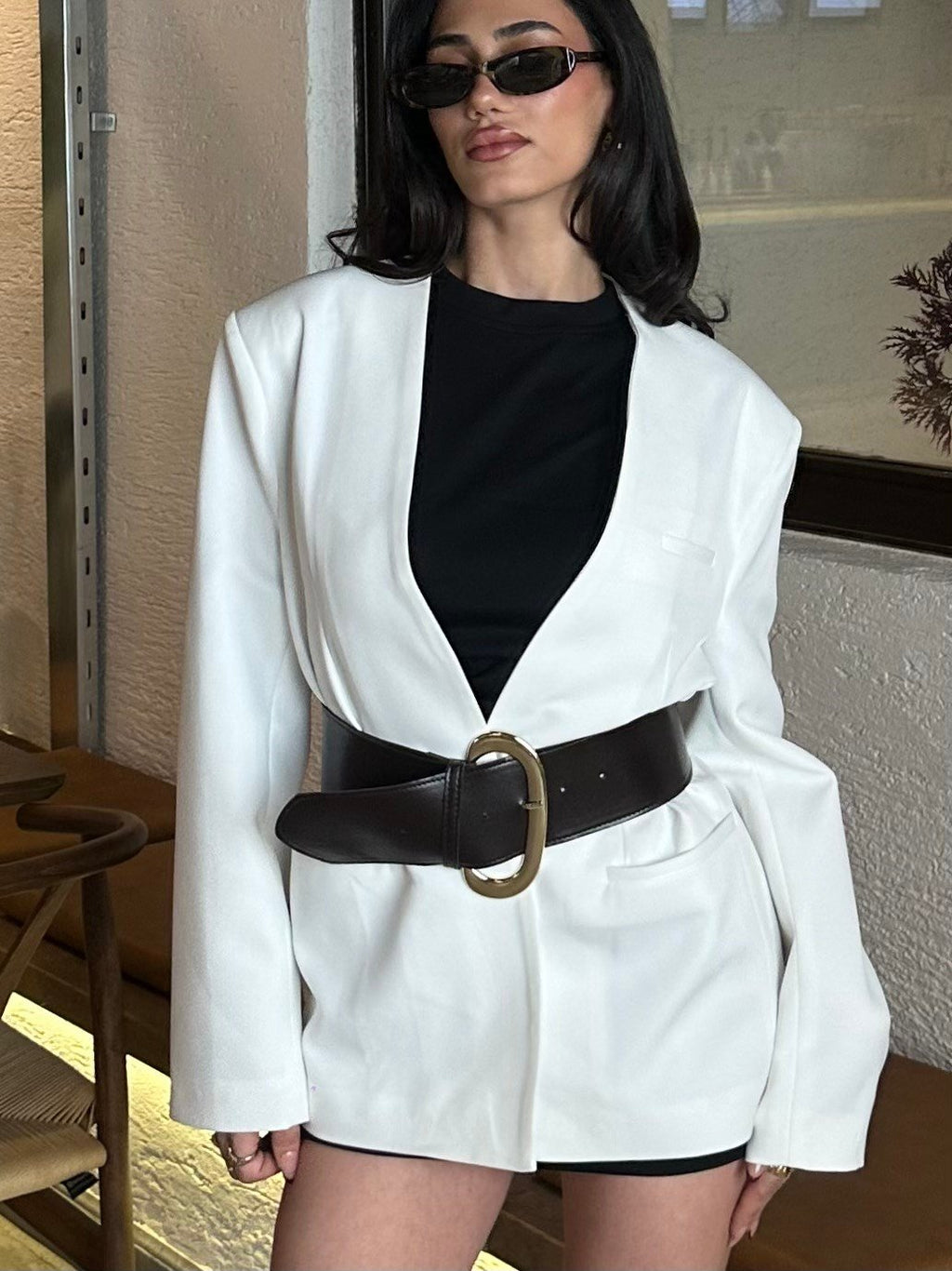 Kemerli Blazer Ceket