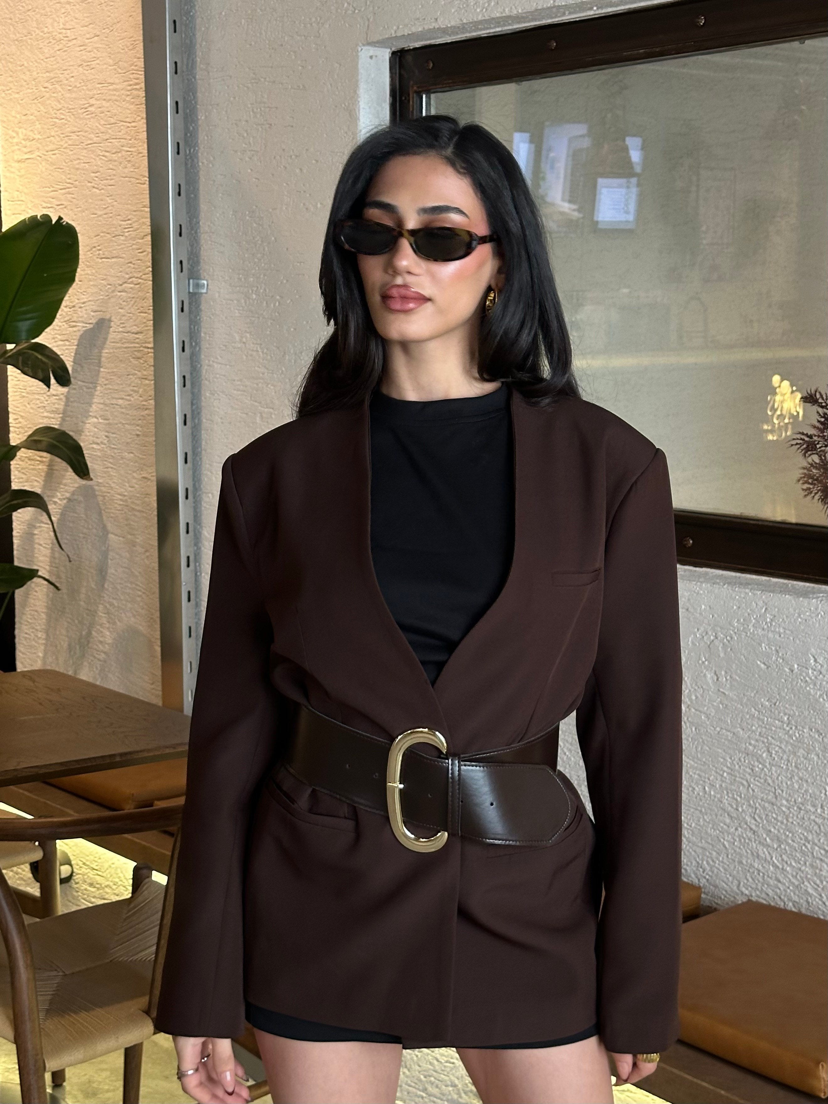 Kemerli Blazer Ceket