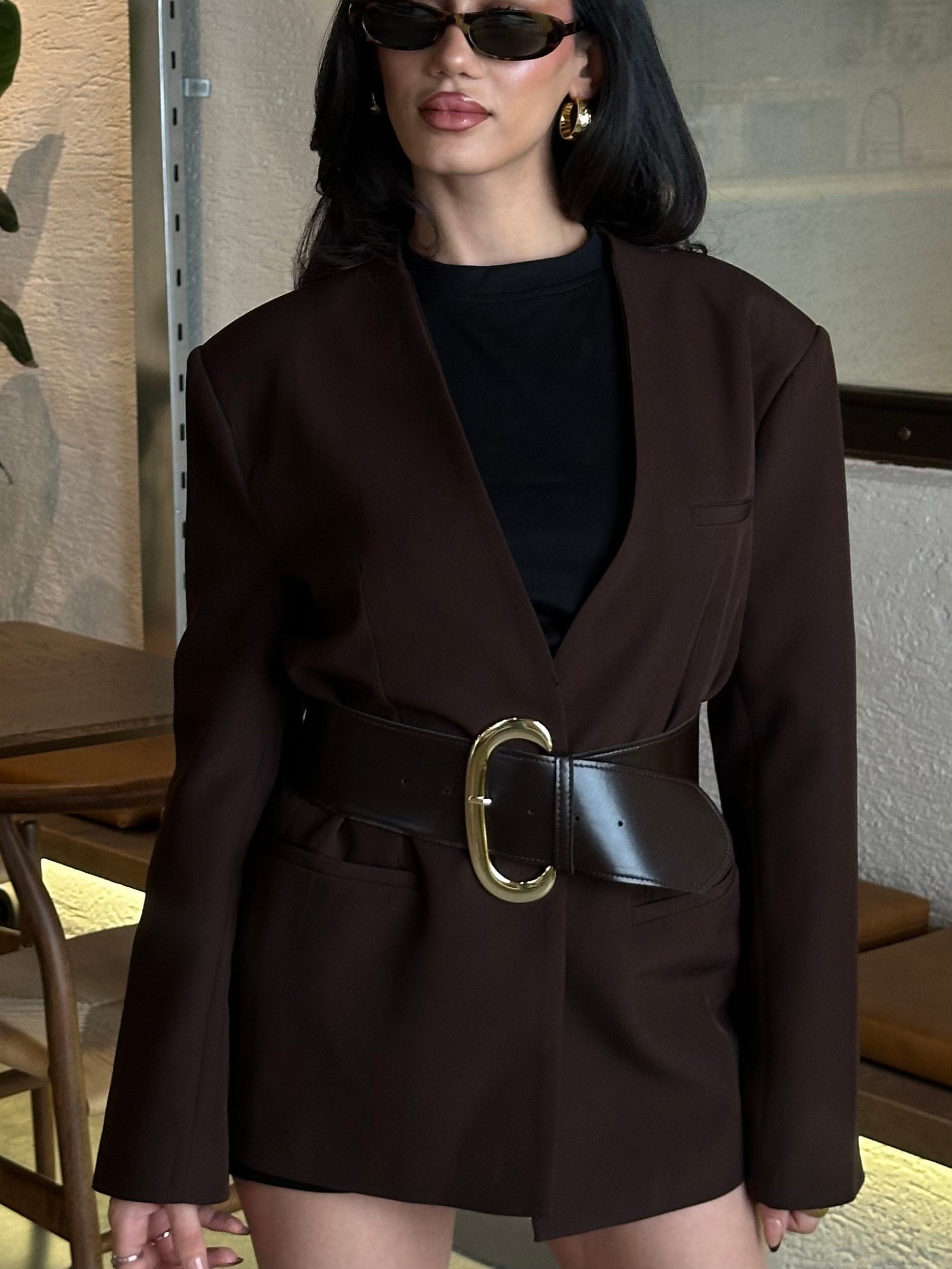 Kemerli Blazer Ceket