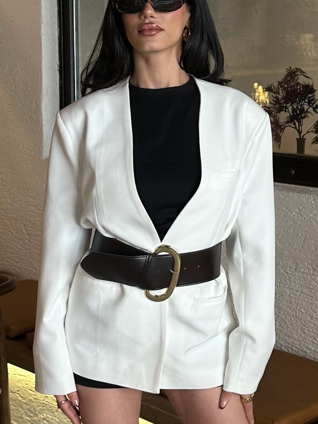 Kemerli Blazer Ceket