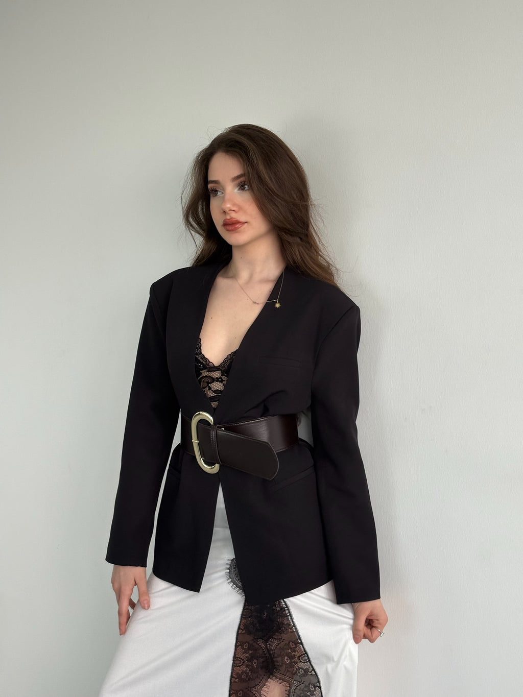 Kemerli Blazer Ceket