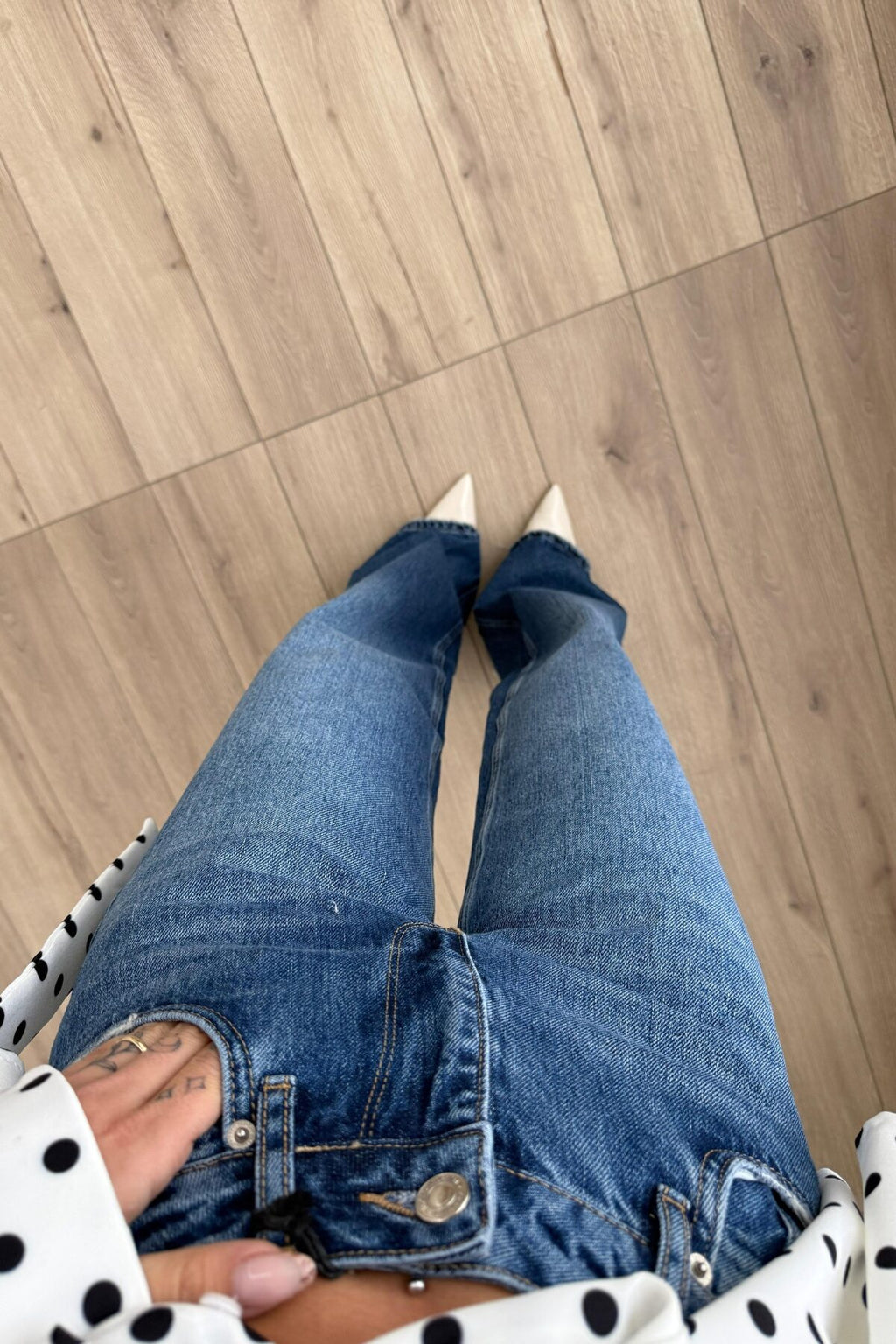 Wom Wide Leg Koyu Mavi Jean