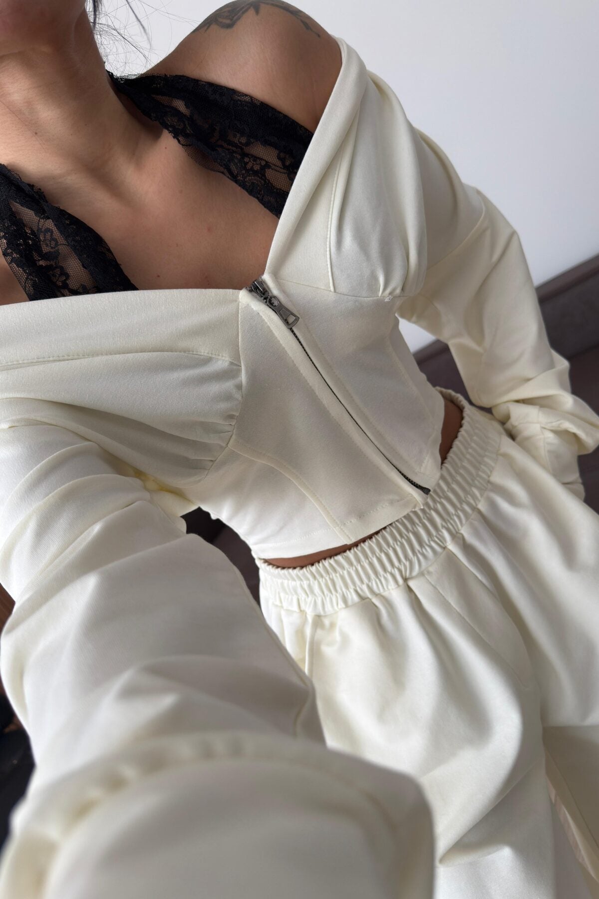 İçi Dantel Bralet Eşofman Takım