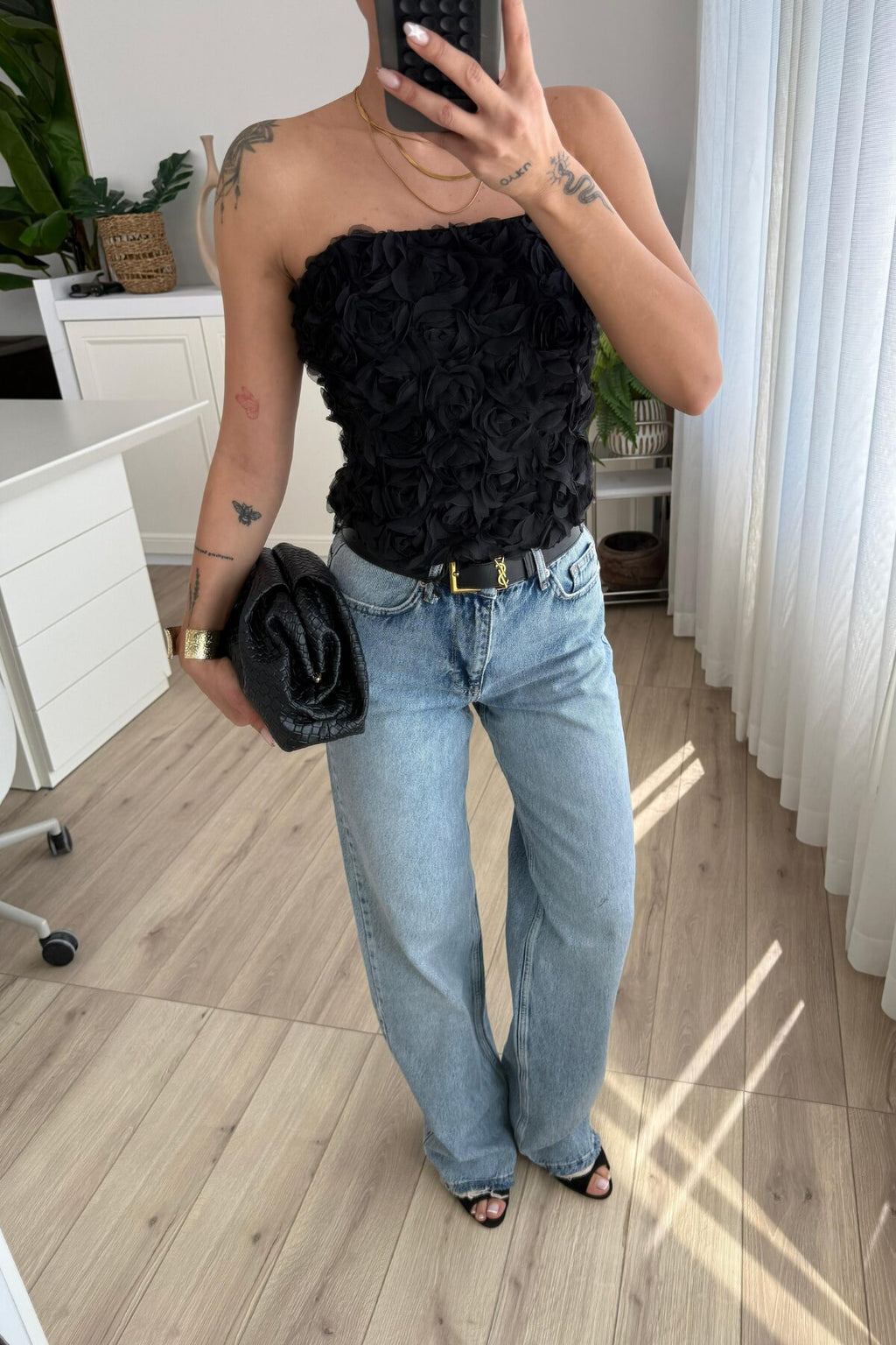 Wom Wide Leg Mavi Yıkamalı Jean