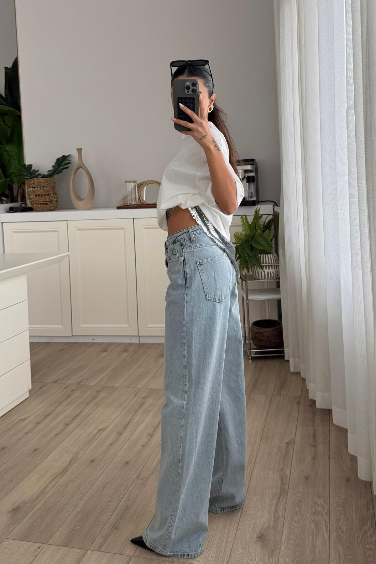 Sonik Wide Leg Açık Mavi Jean