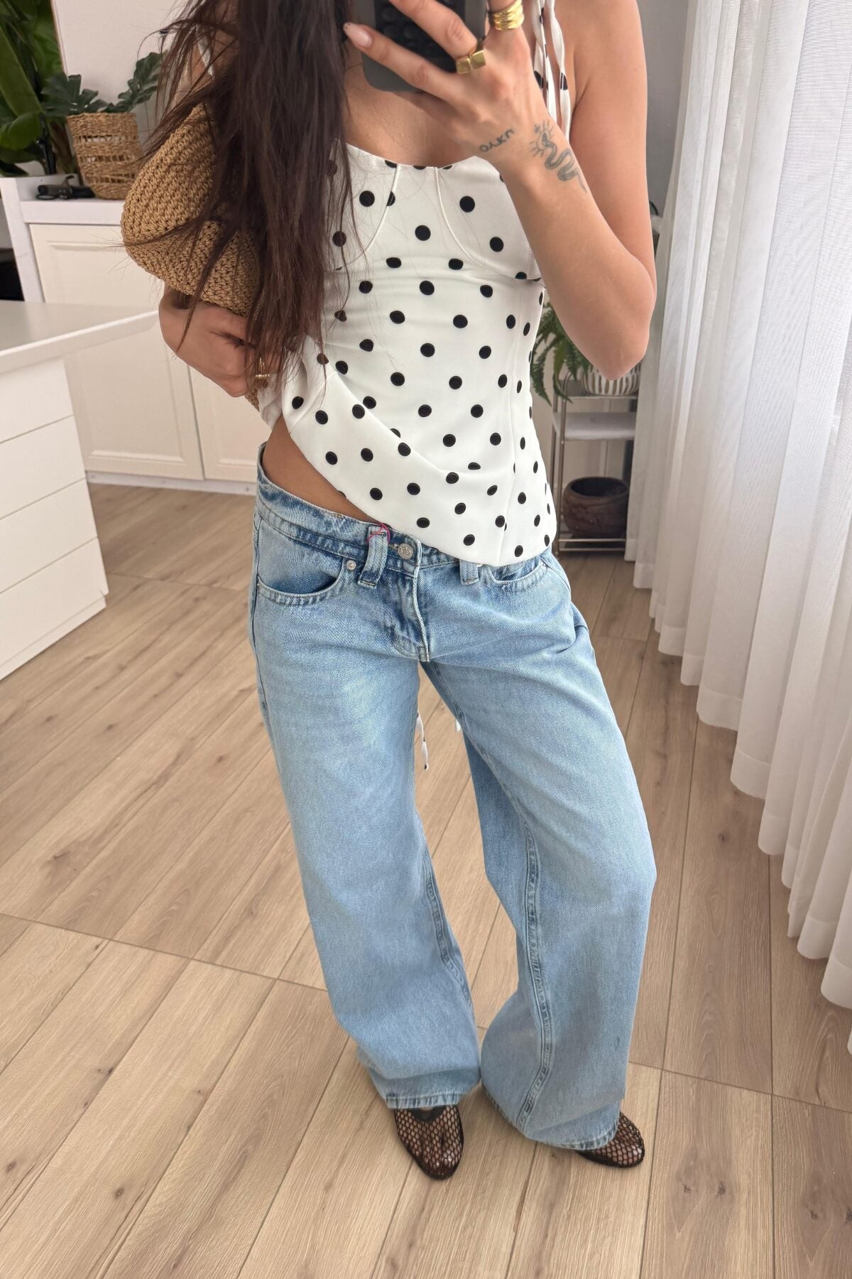 Gj Wide Leg Açık Mavi Jean
