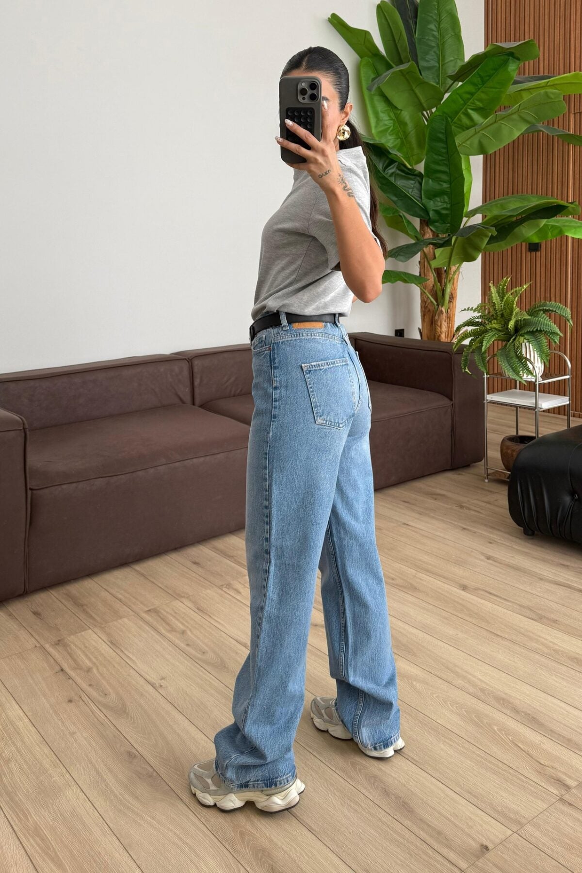Jf Wide Leg Orta Mavi Jean