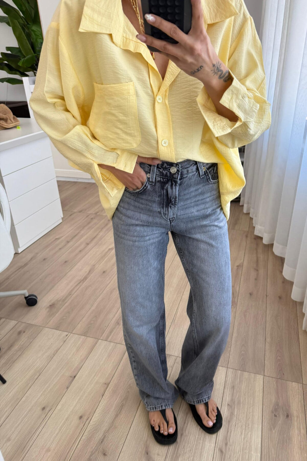 Varıus Wide Leg Antrasit Jean