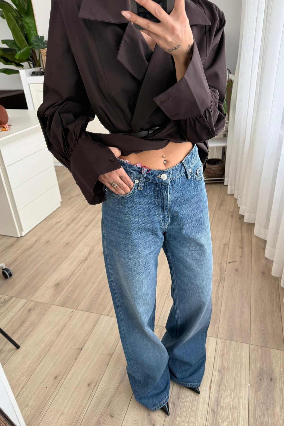 Sonik Wide Leg Mavi Jean