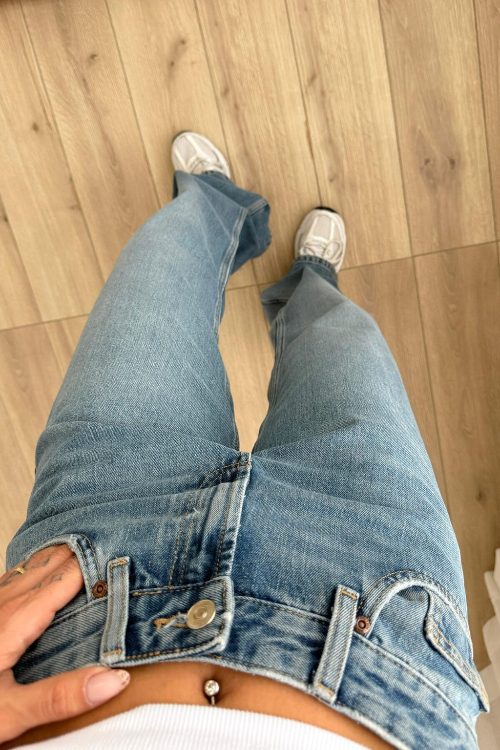 Jf Wide Leg Yıkamalı Mavi Jean