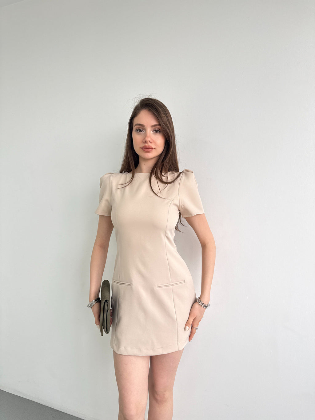Vatkalı Muadil Mini Elbise