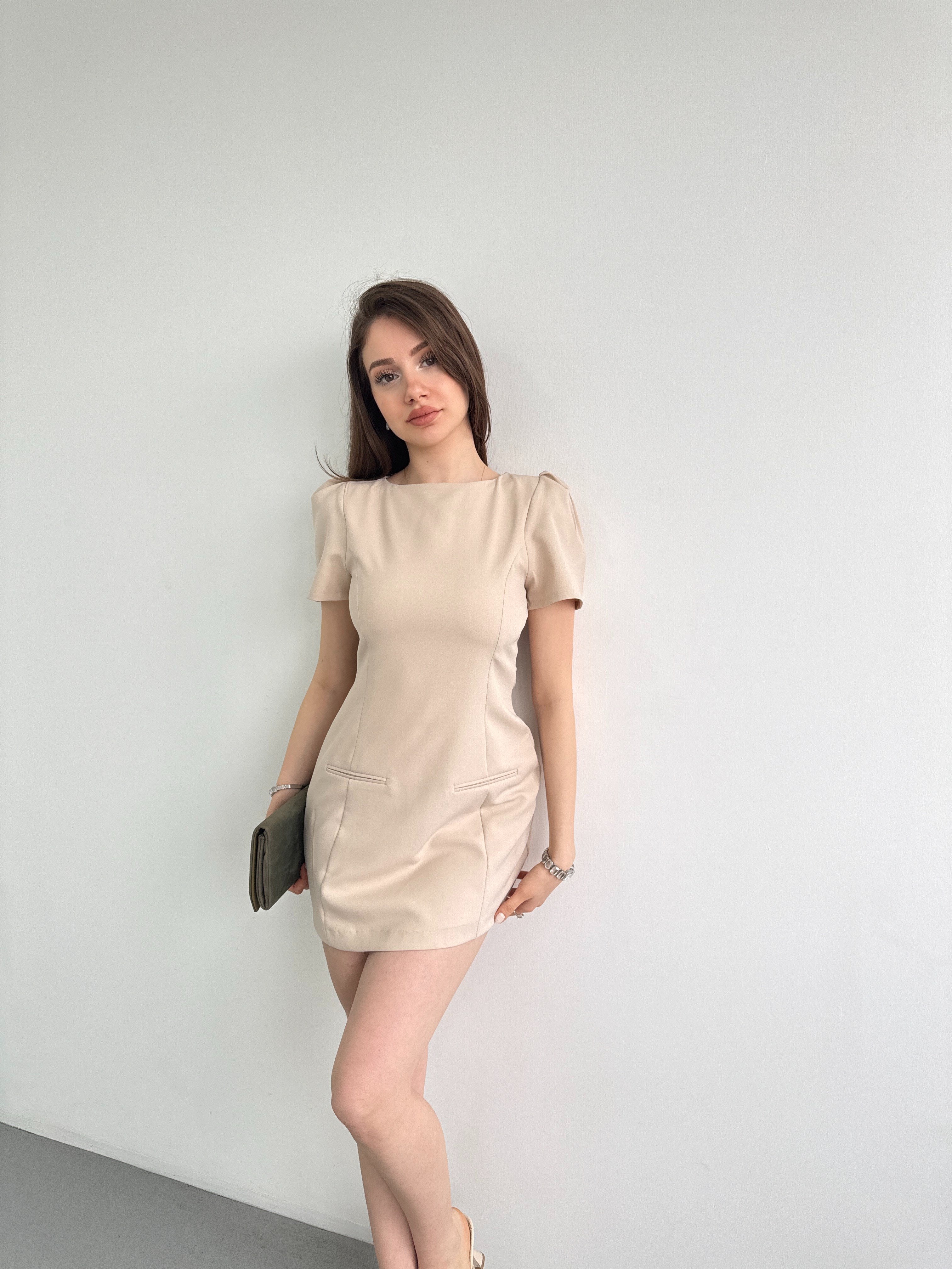 Vatkalı Muadil Mini Elbise