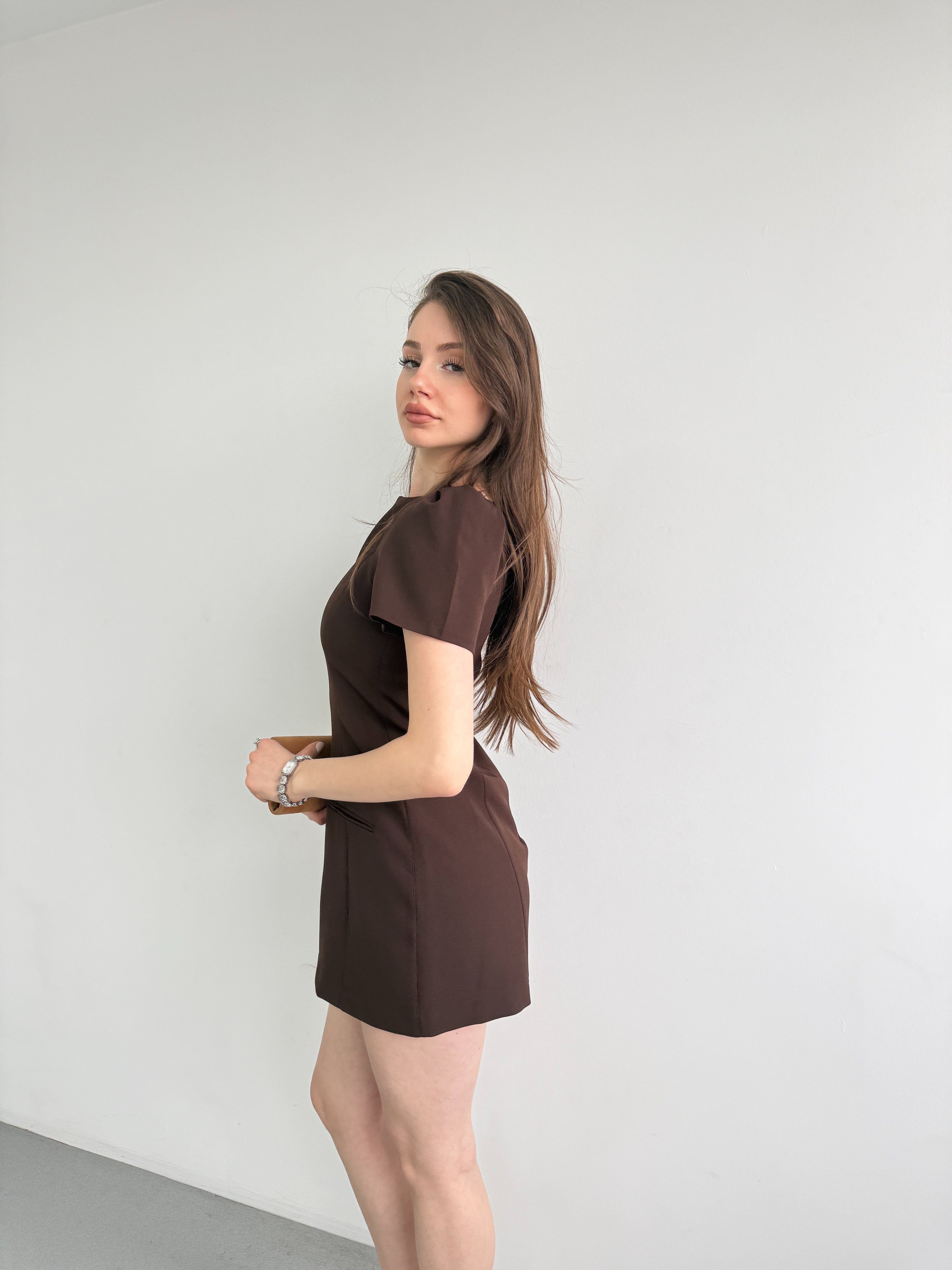 Vatkalı Muadil Mini Elbise