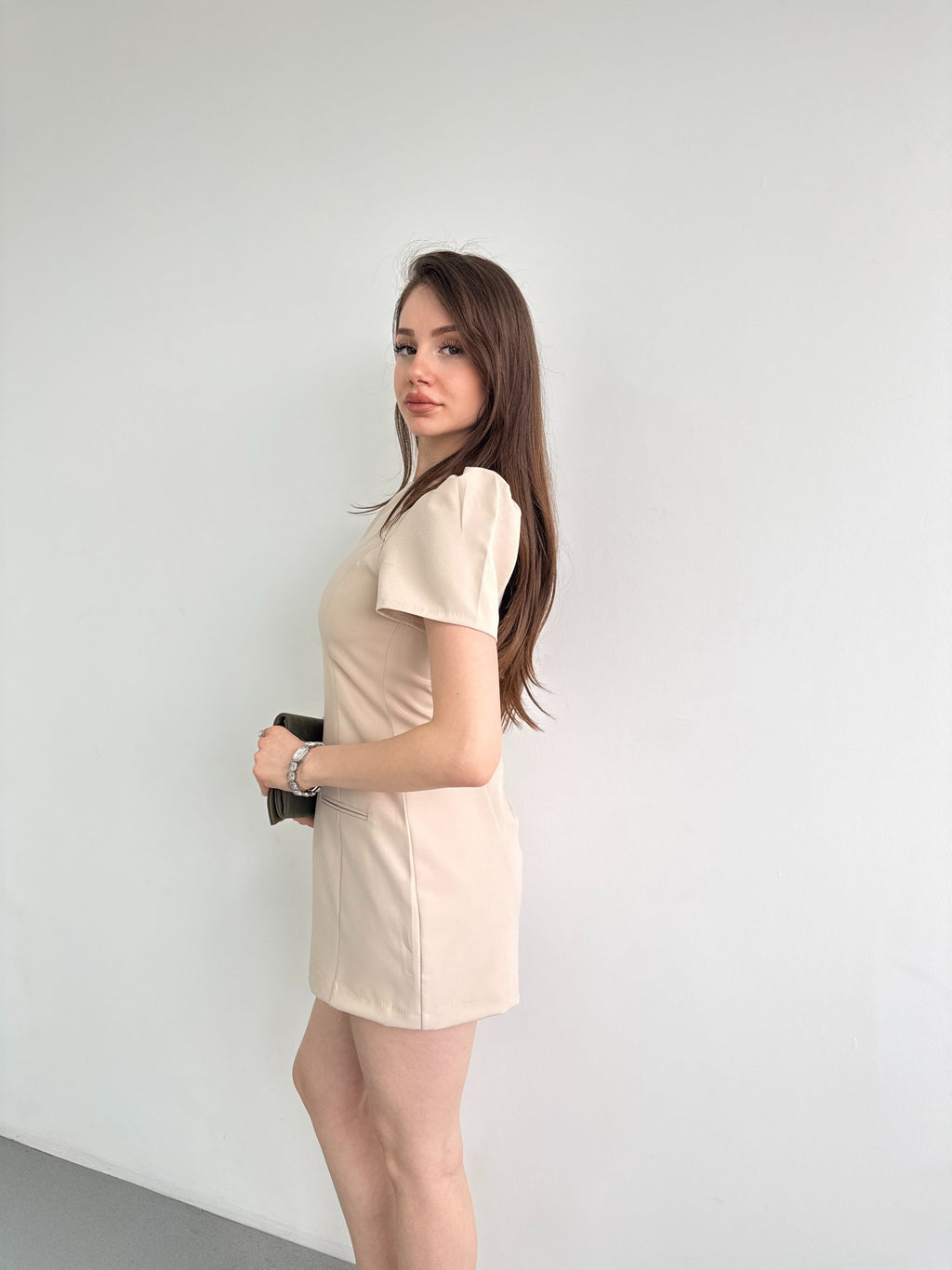 Vatkalı Muadil Mini Elbise